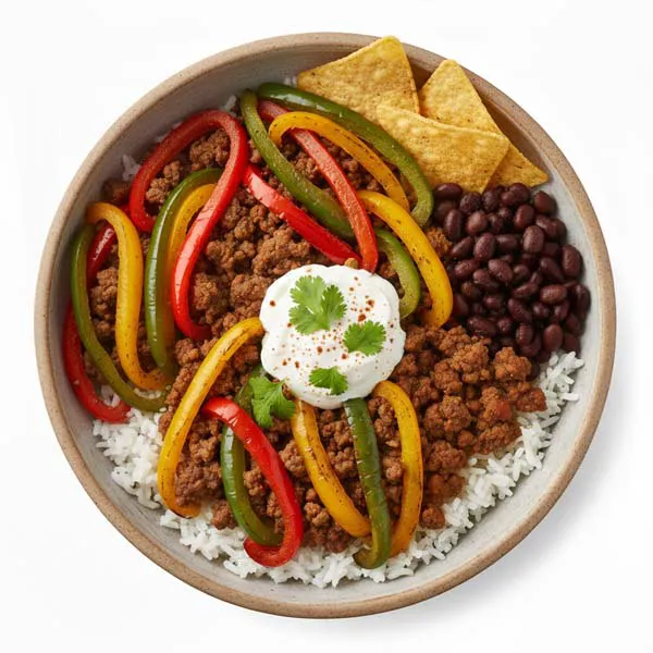 Smoky Pepper Beef Taco Bowl